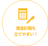 資金計画も立てやすい!