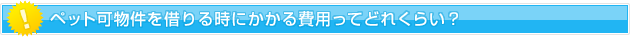 ペット可物件を借りる時にかかる費用ってどれくらい?