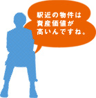 駅近の物件は資産価値が高いんですね。