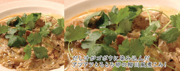 ゴボウと豚肉の柳川風