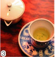 宇治玉露は、とろっとしたまろやかな味わい。コーヒーカップでお洒落に頂く。