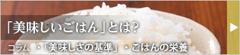 「美味しいごはん」とは？ コラム・「美味しさの基準」・ごはんの栄養