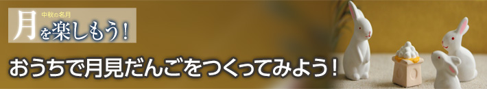 おうちで月見だんごをつくってみよう！