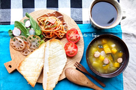 オシャレな朝ごはんに思わずうっとり