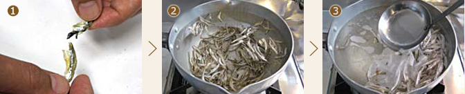 煮干し出汁（だし）の取り方