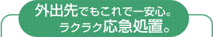 外出先でもこれで一安心。ラクラク応急処置。