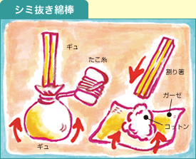 シミ抜き綿棒