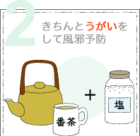 2 きちんとうがいをして風邪予防