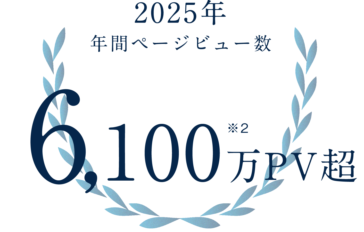 2025年 年間ページビュー数 6,100万PV超