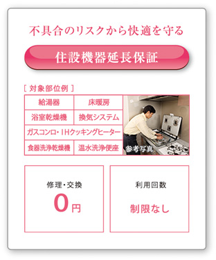 住宅機器延長保証(不具合のリスクから快適を守る)