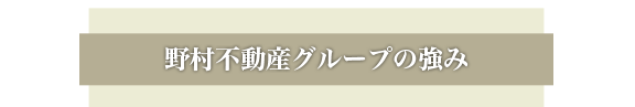 野村不動産グループの強み
