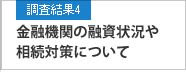 調査結果4 金融機関の融資状況や相続対策について
