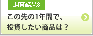 調査結果3 この先の1年間で、投資したい商品は？