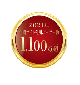2024年年間サイト利用ユーザー数1,100万超※