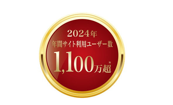 2024年年間サイト利用ユーザー数1,100万超※
