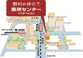 野村の仲介＋　豊洲センター現地案内図